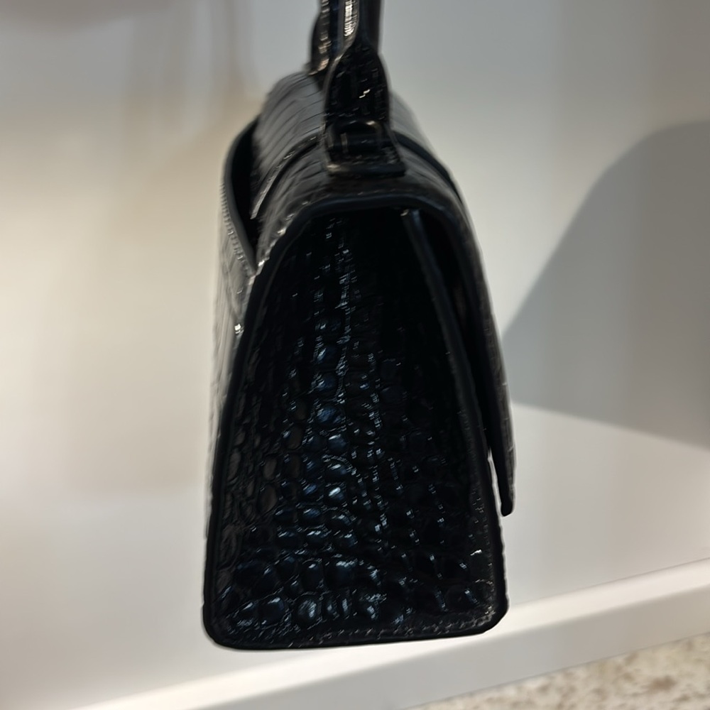 Balenciaga Hourglass XS Black Croc-Embossed Calfskin - Picture 6 of 14
